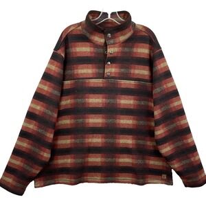 John Wayne 1/4 Snap Pullover Mens XL Western Gorpcore Retro Camping Outdoor Hike